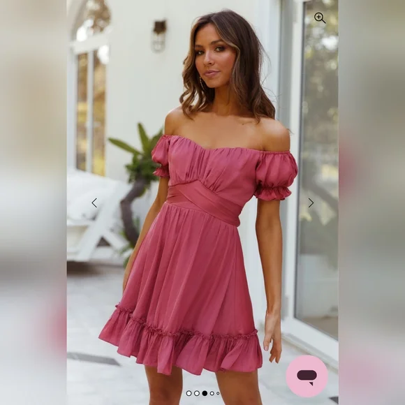 Hello Molly Women's Camara Shy Rose Mini Dress Size 4 - Picture 7 of 16